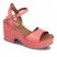 WOMEN'S SADIE HEELED SANDAL-CORAL LEATHER
