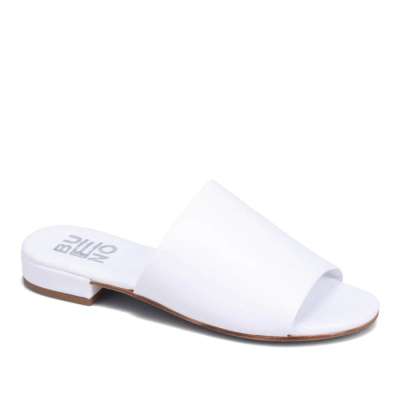 WOMEN'S OLI SLIDE SANDAL-WHITE LEATHER