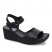 WOMEN'S FRANCIS WEDGED SANDAL-BLACK