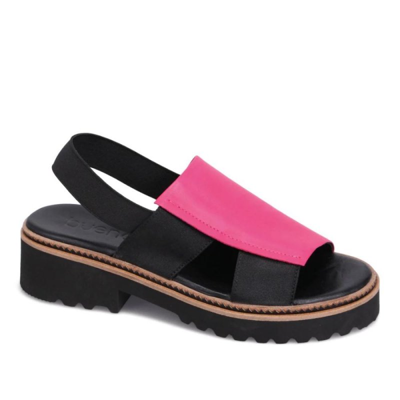 WOMEN'S AMY FLATFORM SANDAL-HOT PINK