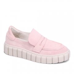 WOMEN'S TRU LOAFER-PALE PINK SUEDE