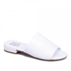 WOMEN'S OLI SLIDE SANDAL-WHITE LEATHER