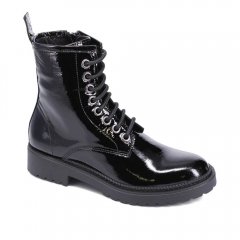 WOMEN'S DESTINY COMBAT BOOT-BLACK PATENT